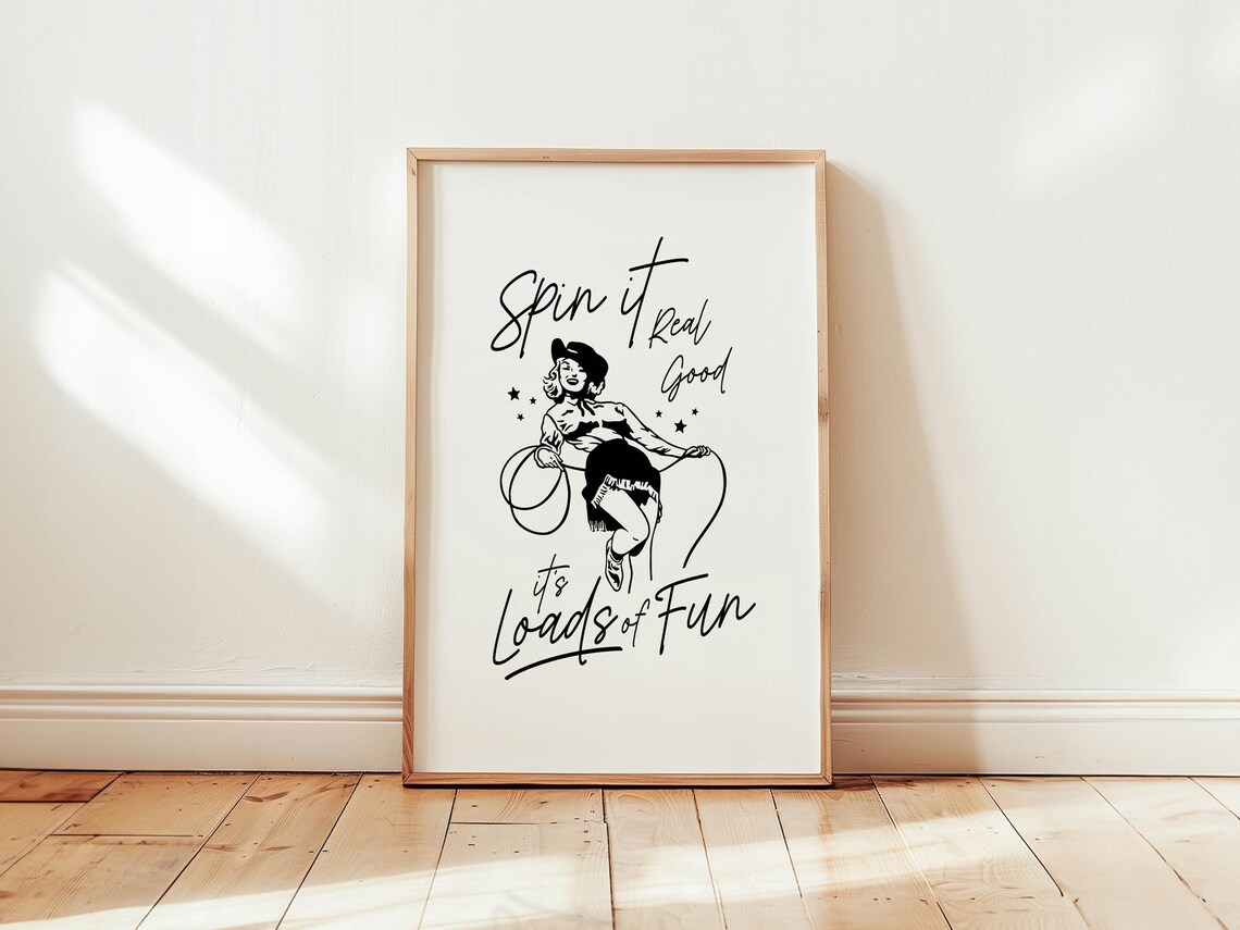 Cowgirl Laundry Funny Western Laundry Room Poster