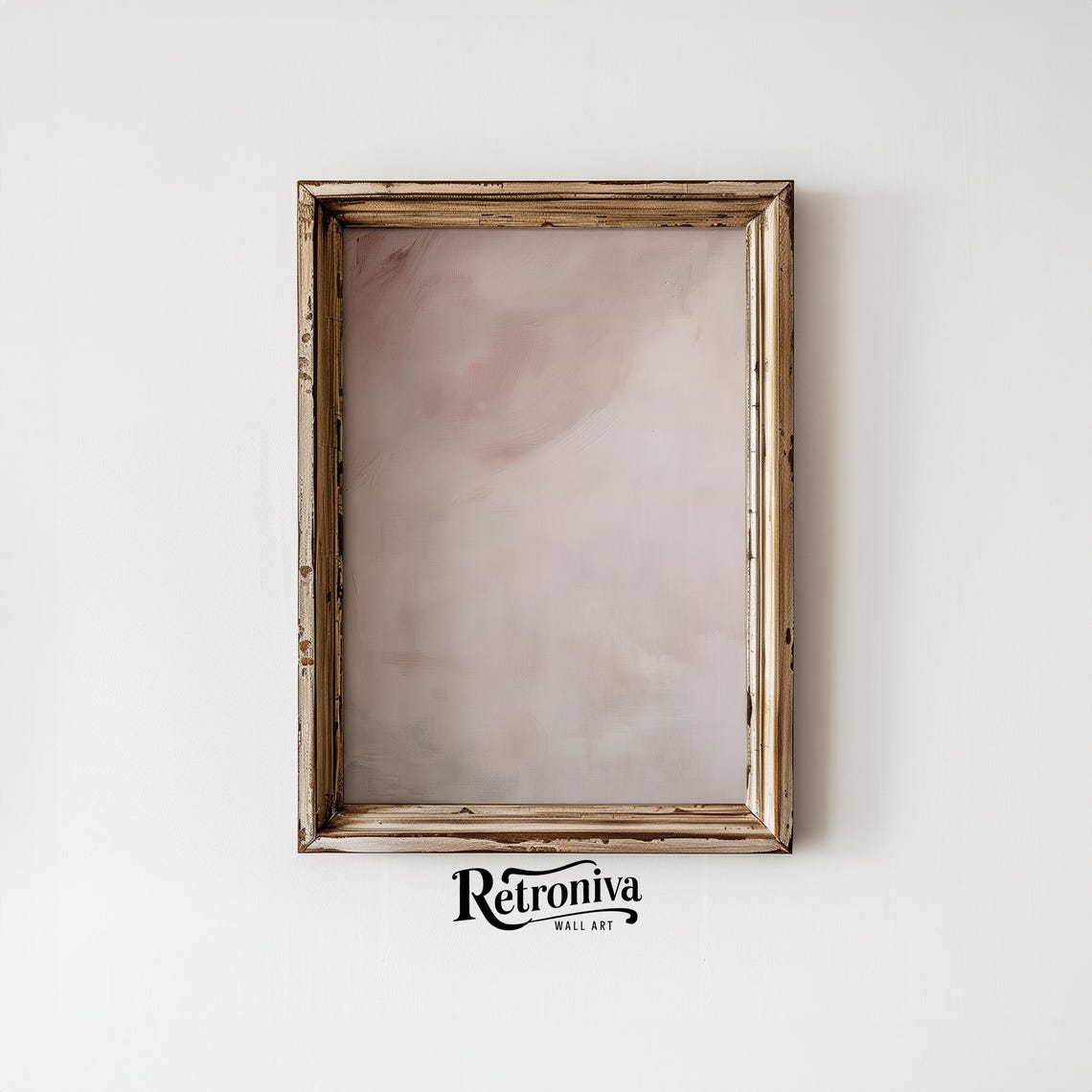 Soft Blush Pink Abstract Wash Minimalist Cloud Like Painting Poster - Image 6
