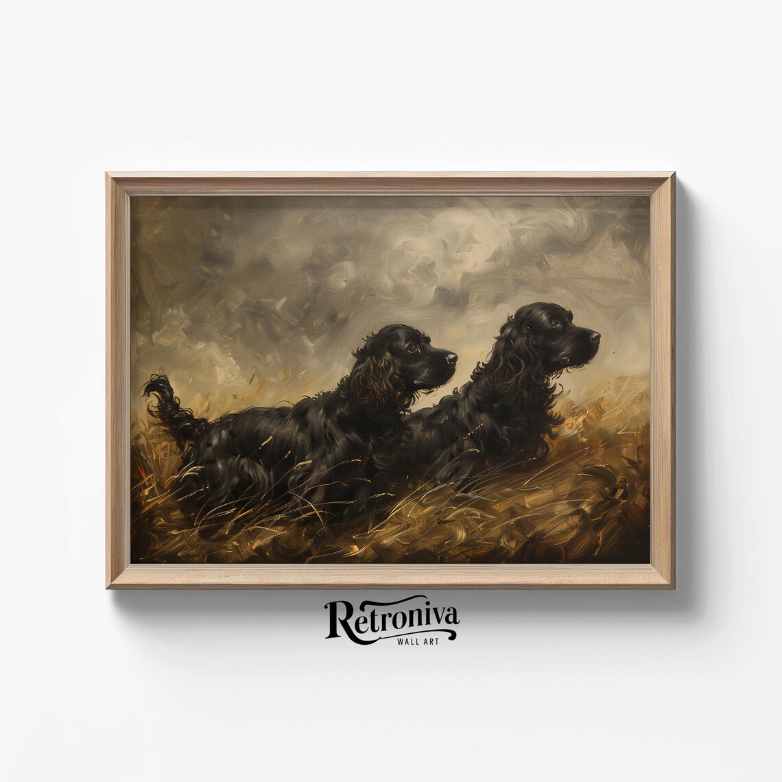 Boykin Spaniels Vintage Portrait, Hunting Dog Art Print