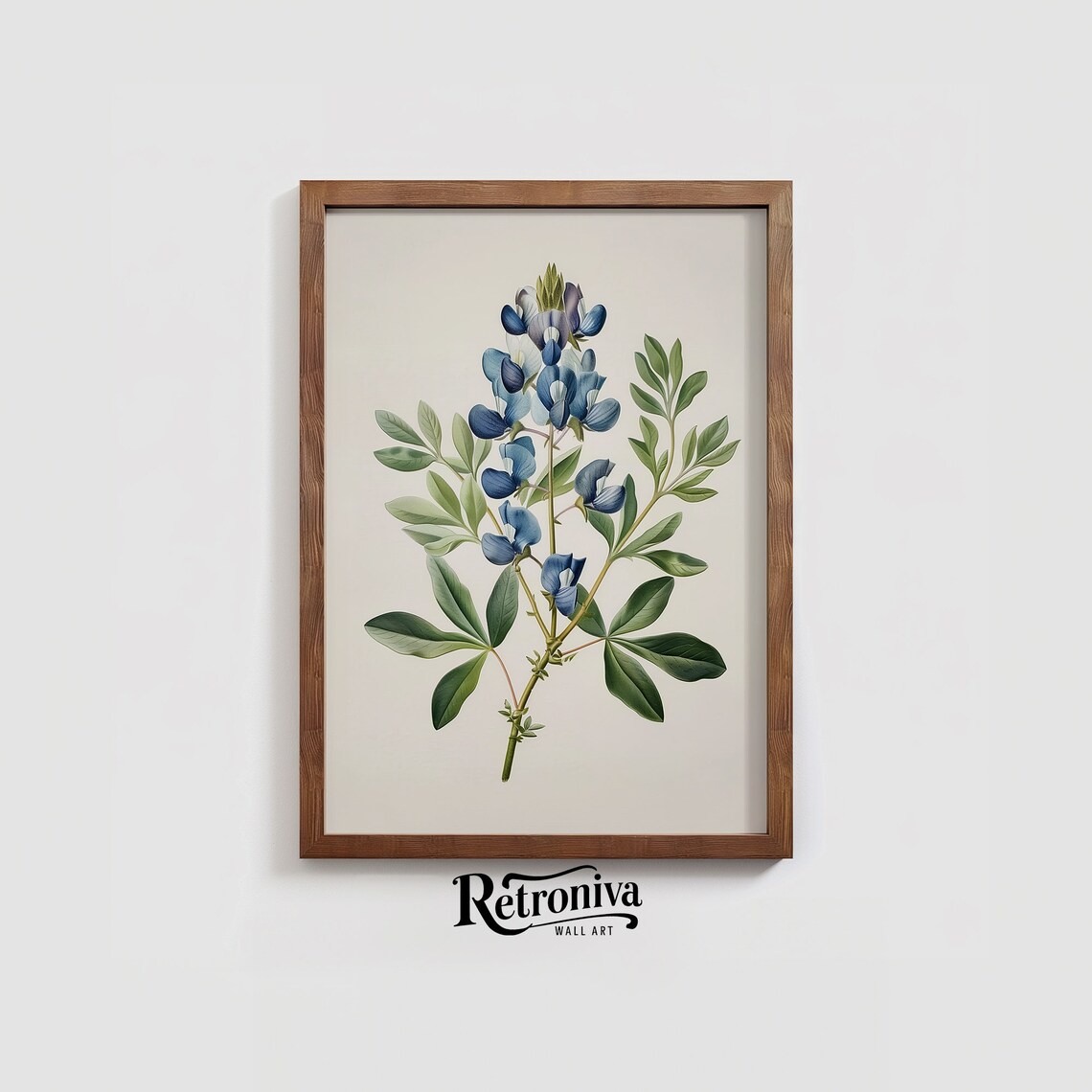 Blue Flower Vintage Botanical Print, Lupinus - Image 3