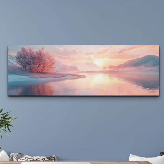 Pink Sky Sunset, Forest Lake Beach House Art