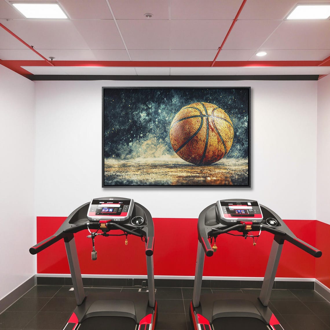 Basketball Abstract Framed Wall Art Modern Sports Painting Print Boys Room Wall Decor Athletic Theme Poster Ready To Hang Gift Idea - Image 5