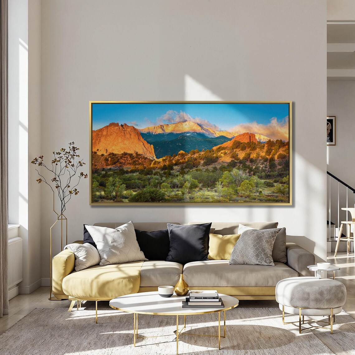 Garden Of The Gods And Pikes Peak At Sunrise Red Rocks Colorado Poster - Image 3