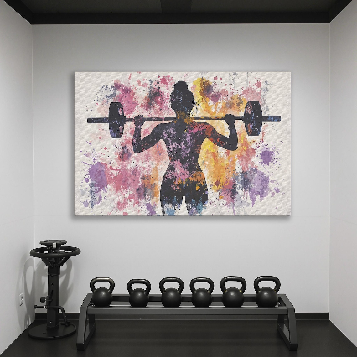 Female Fitness Workout Motivational Art Print - Image 2