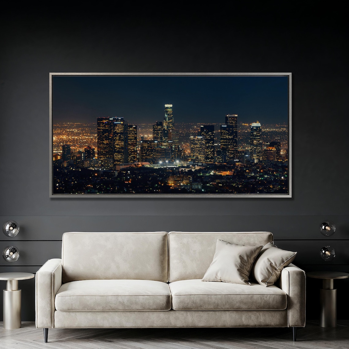 Los Angeles Cityscape Art Print, California Skyline - Image 2