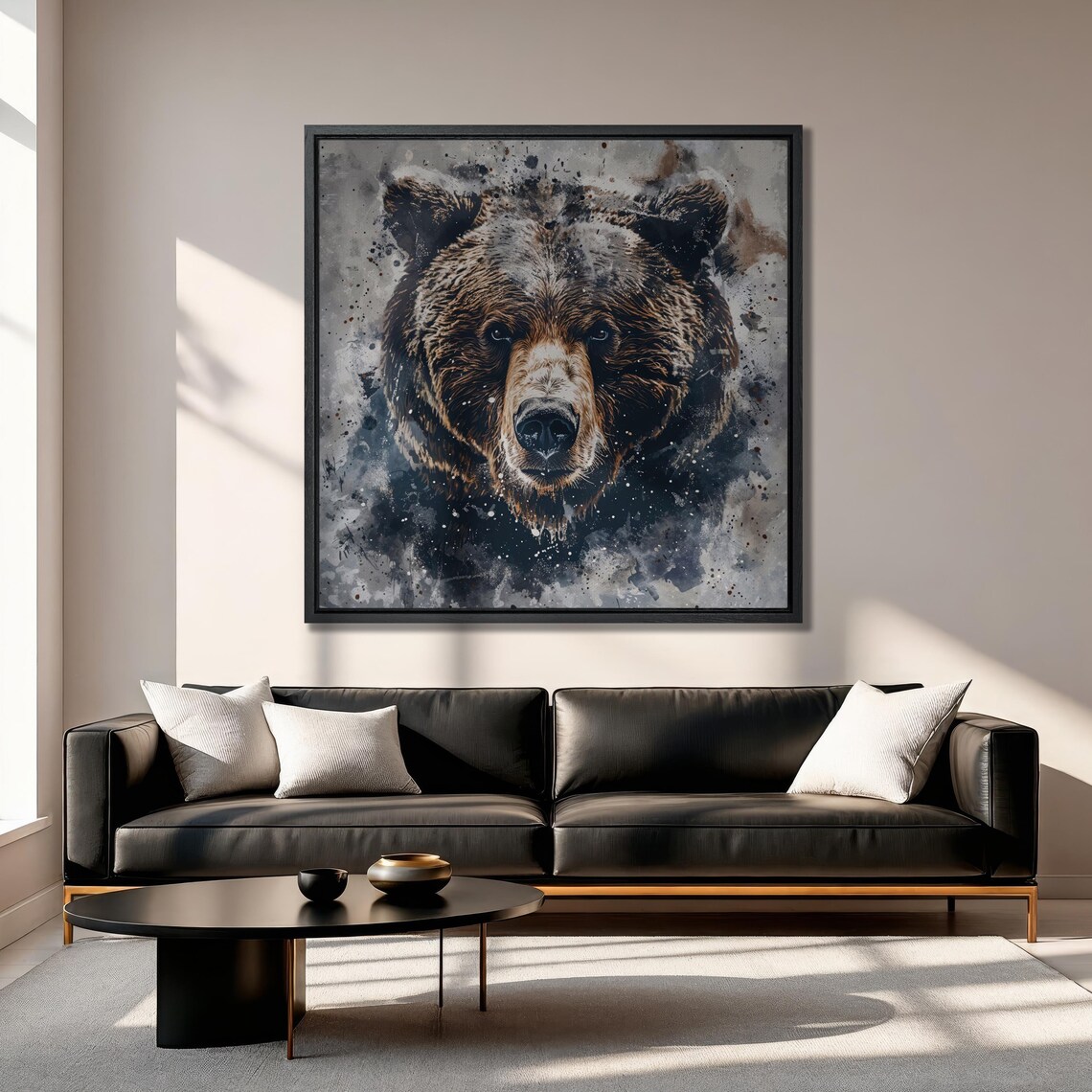 Grizzly Bear Portrait Watercolor Animal Art Print - Image 5