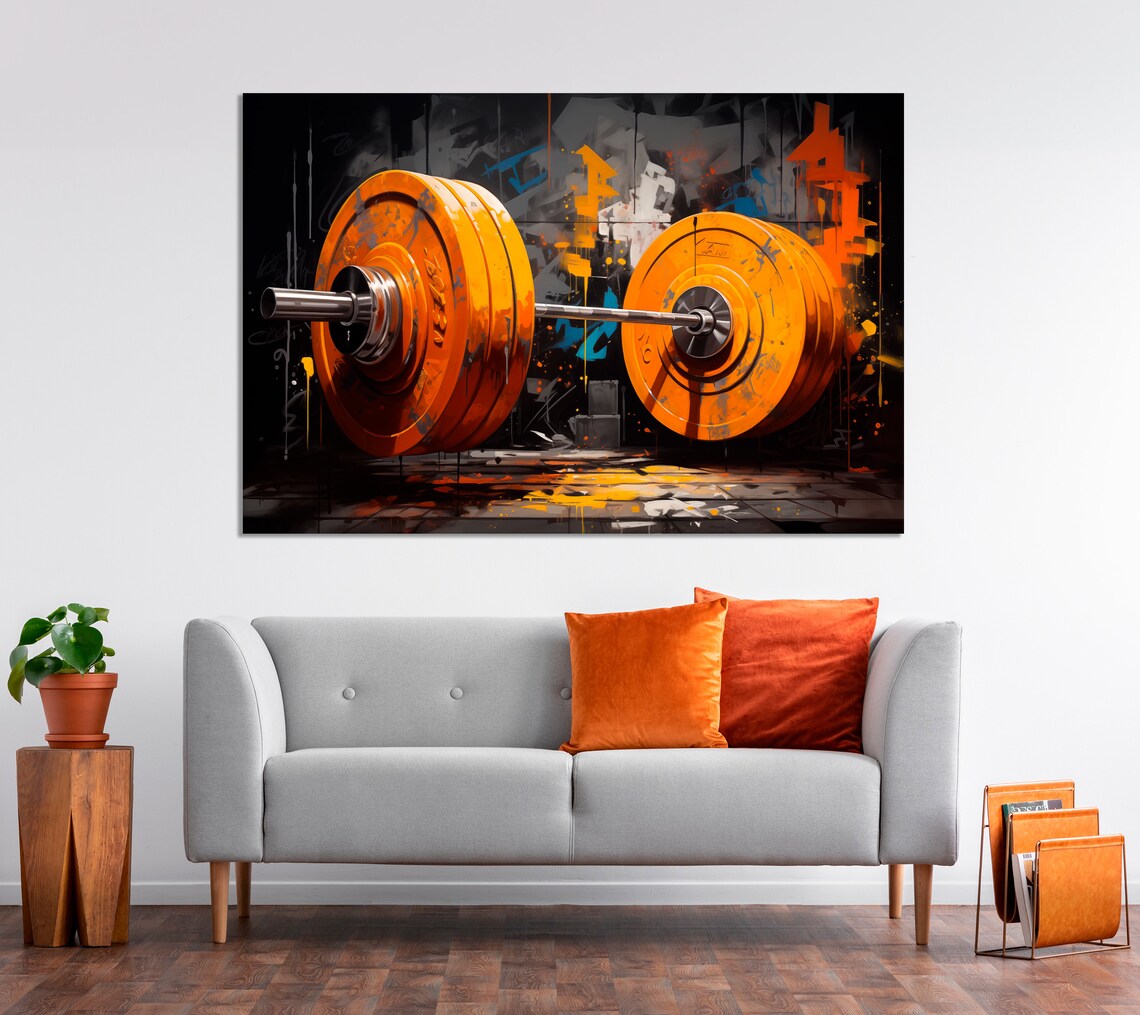 Barbell Motivational Wall Art Print for Home Gym - Image 6