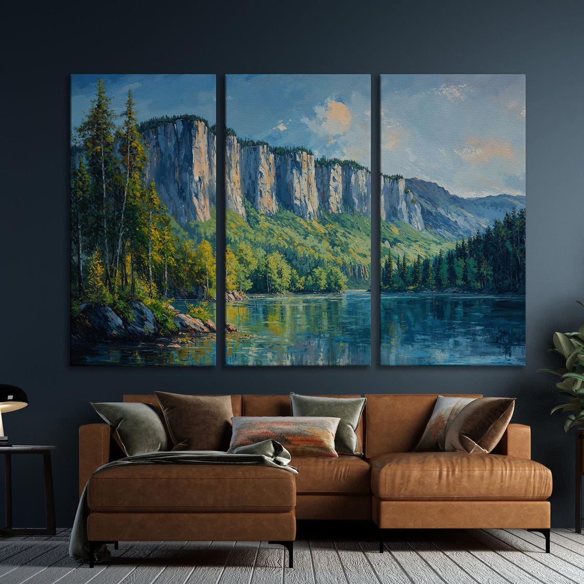 Panoramic Green Forest Extra Large Framed Print Mountain Lake Wall Art Nature Beauty Landscape Wall Decor Ready To Hang - Image 6
