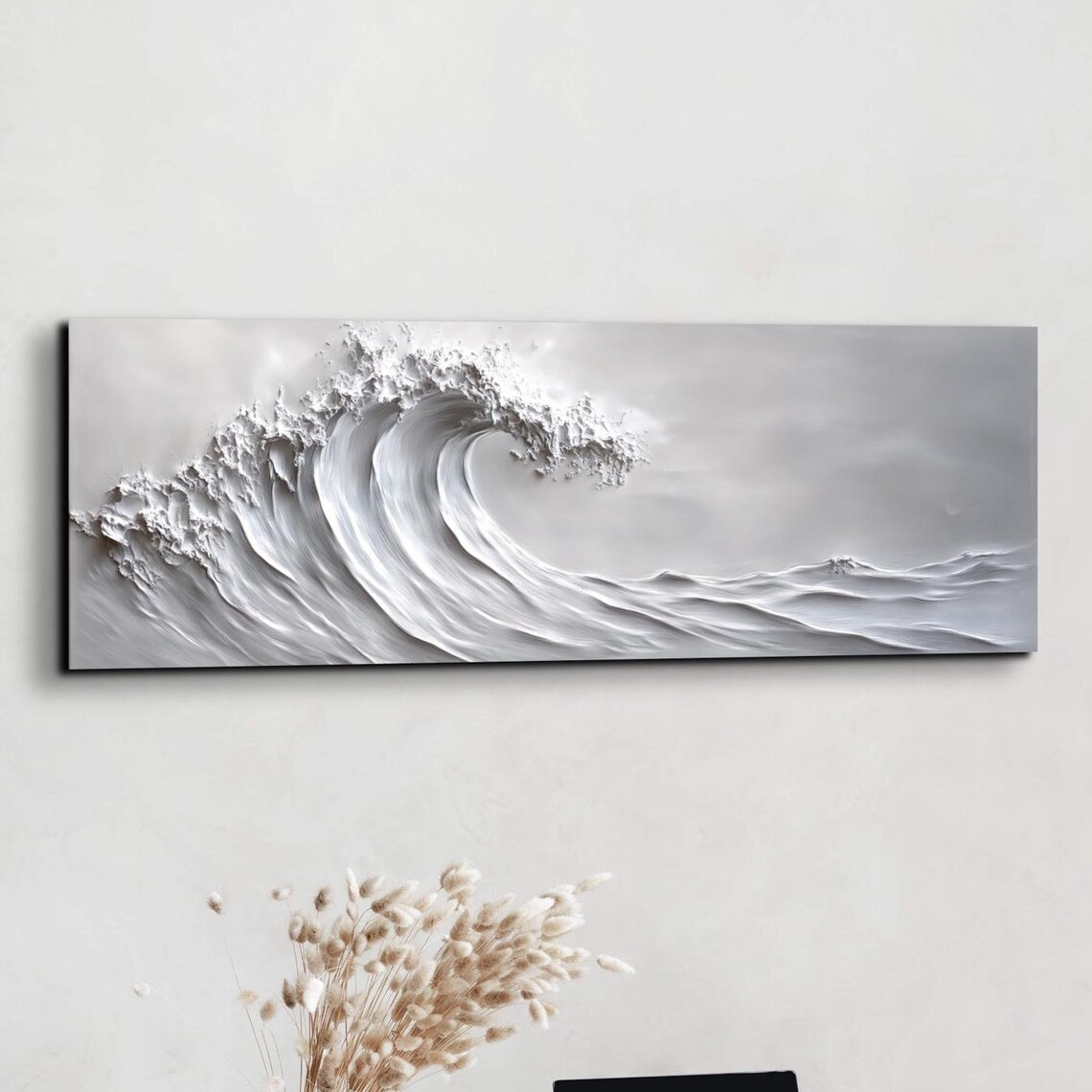 Mono Wave Landscape, Tranquil Landscape Art Print