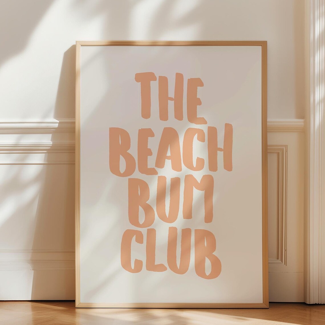 Beach Bum Club Coastal Typography Art Print