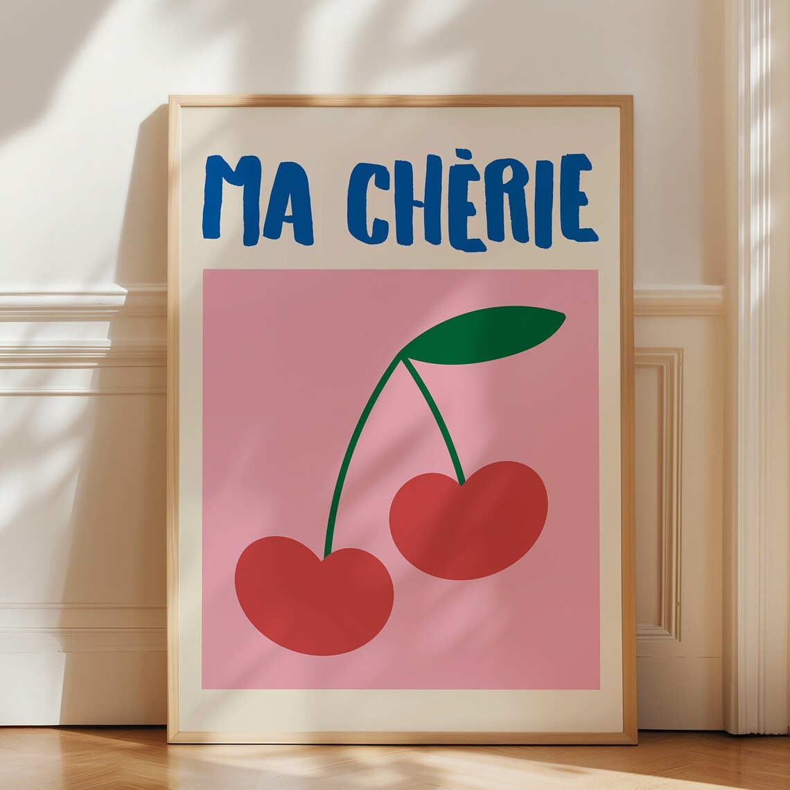 Cherry Ma Cherie Retro Food Art Print