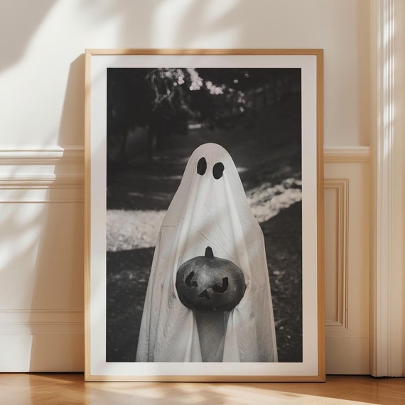 Ghost Portrait Halloween Decor Art Print