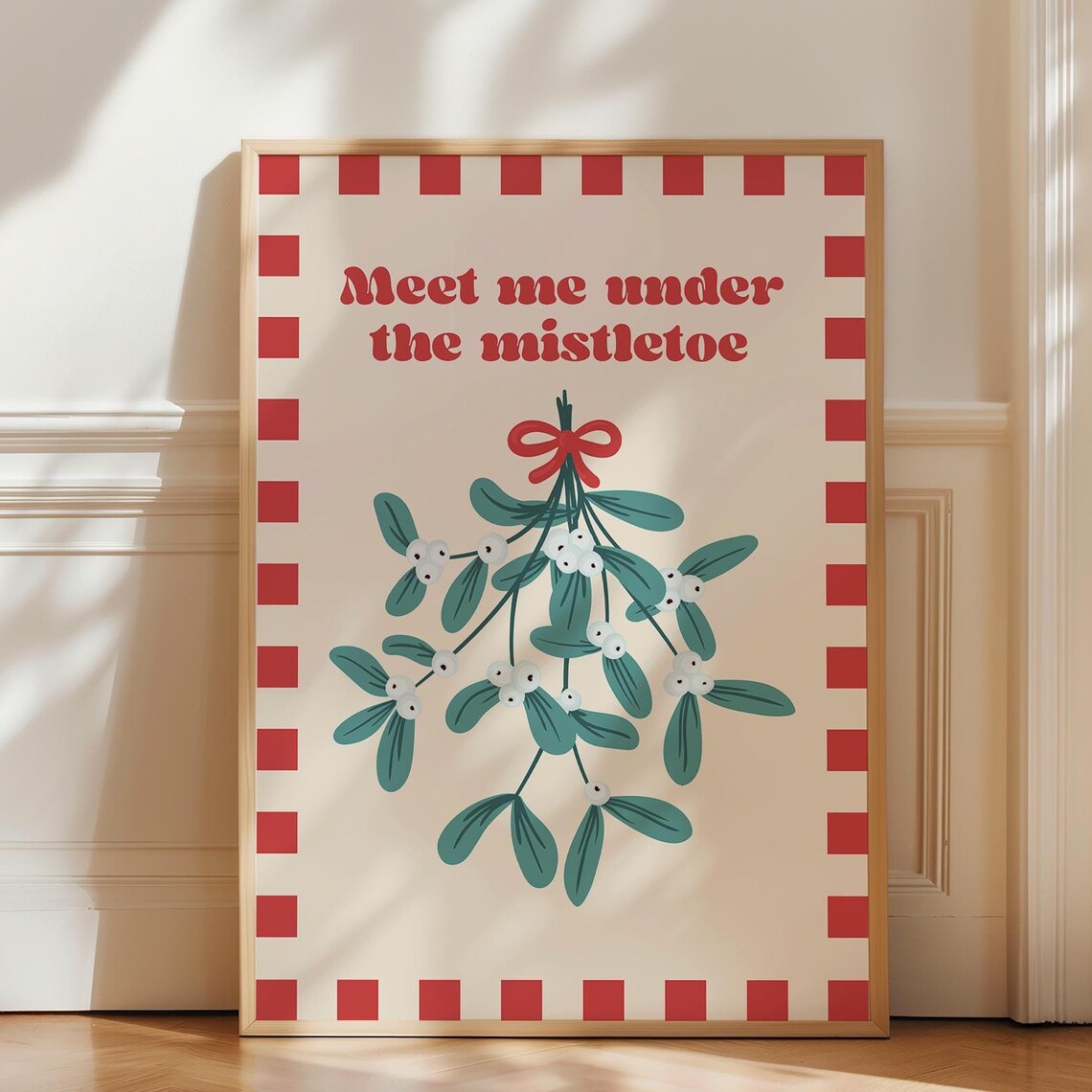 Meet Me Under The Mistletoe Christmas Poster