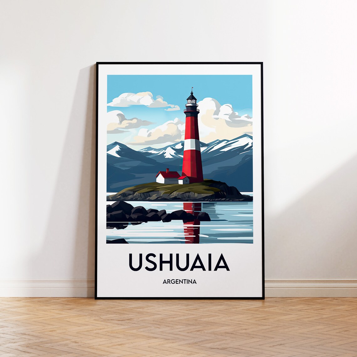 Ushuaia Vintage Travel Poster Print, Argentina
