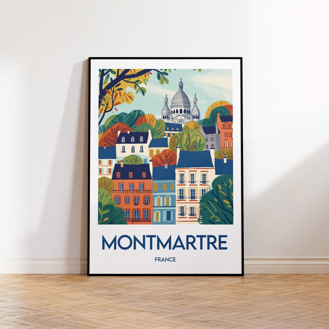 Montmartre Poster, Vintage Travel France Art Print