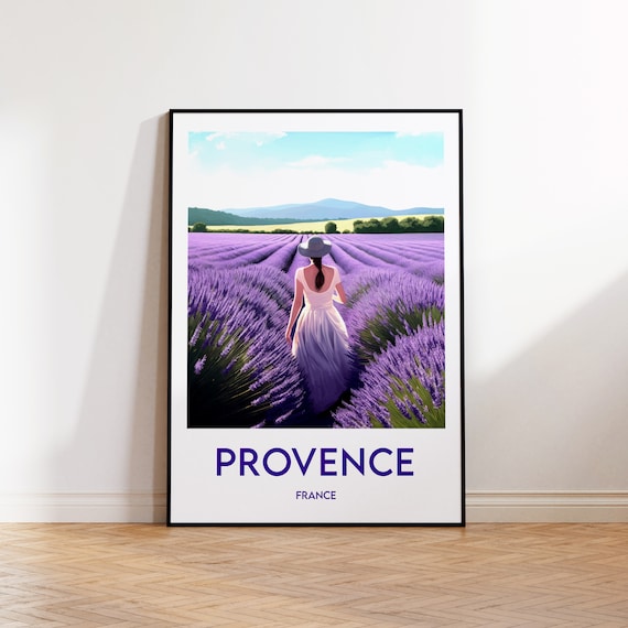 Provence Vintage Travel Poster, France Art Print