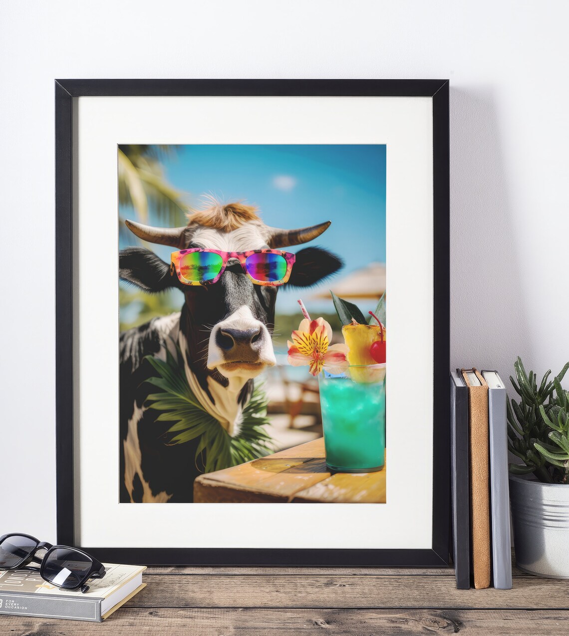 Cow Print Animal Funny Abstract Travel Poster - Image 4