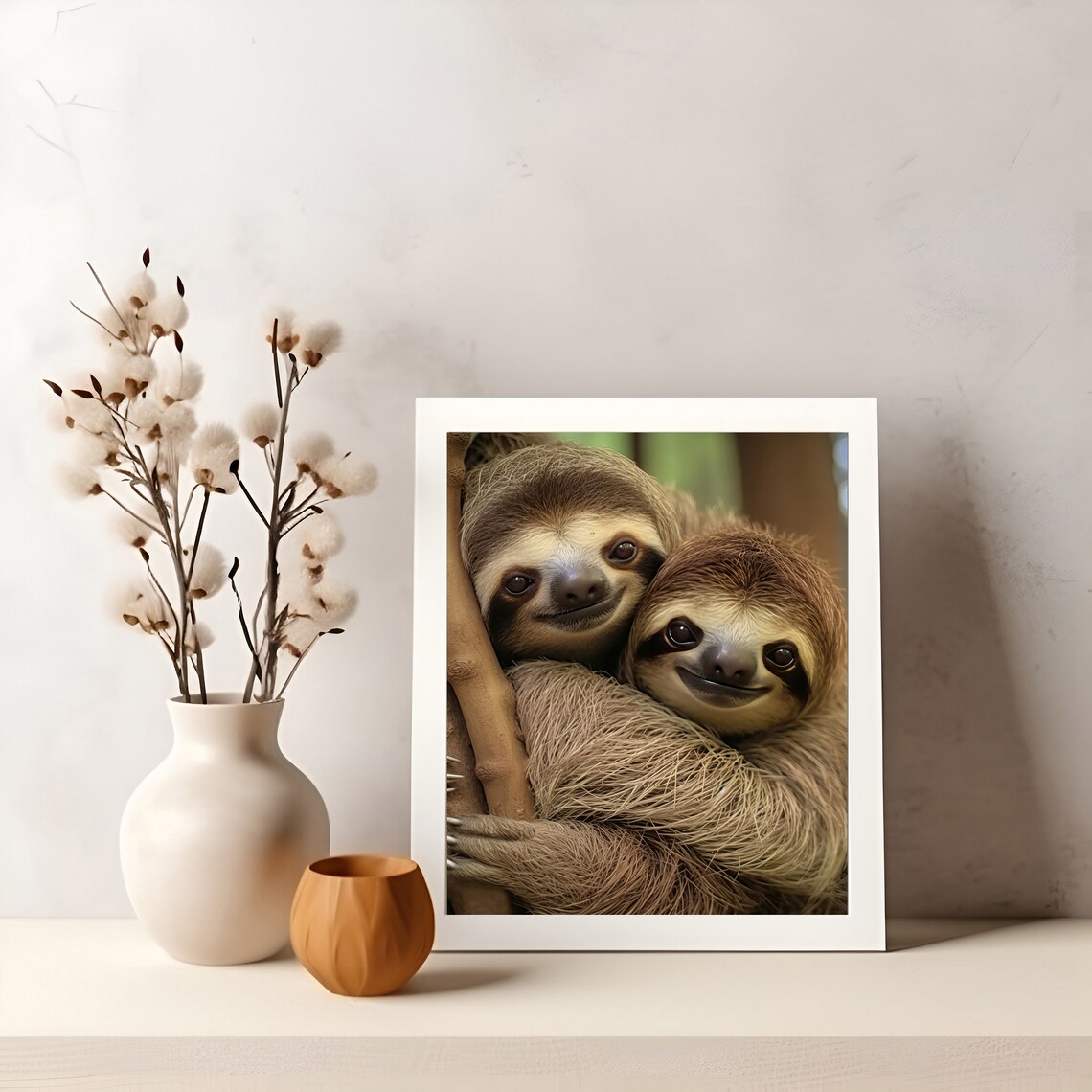 Cute Sloth Couple Poster, Pura Vida Jungle - Image 2