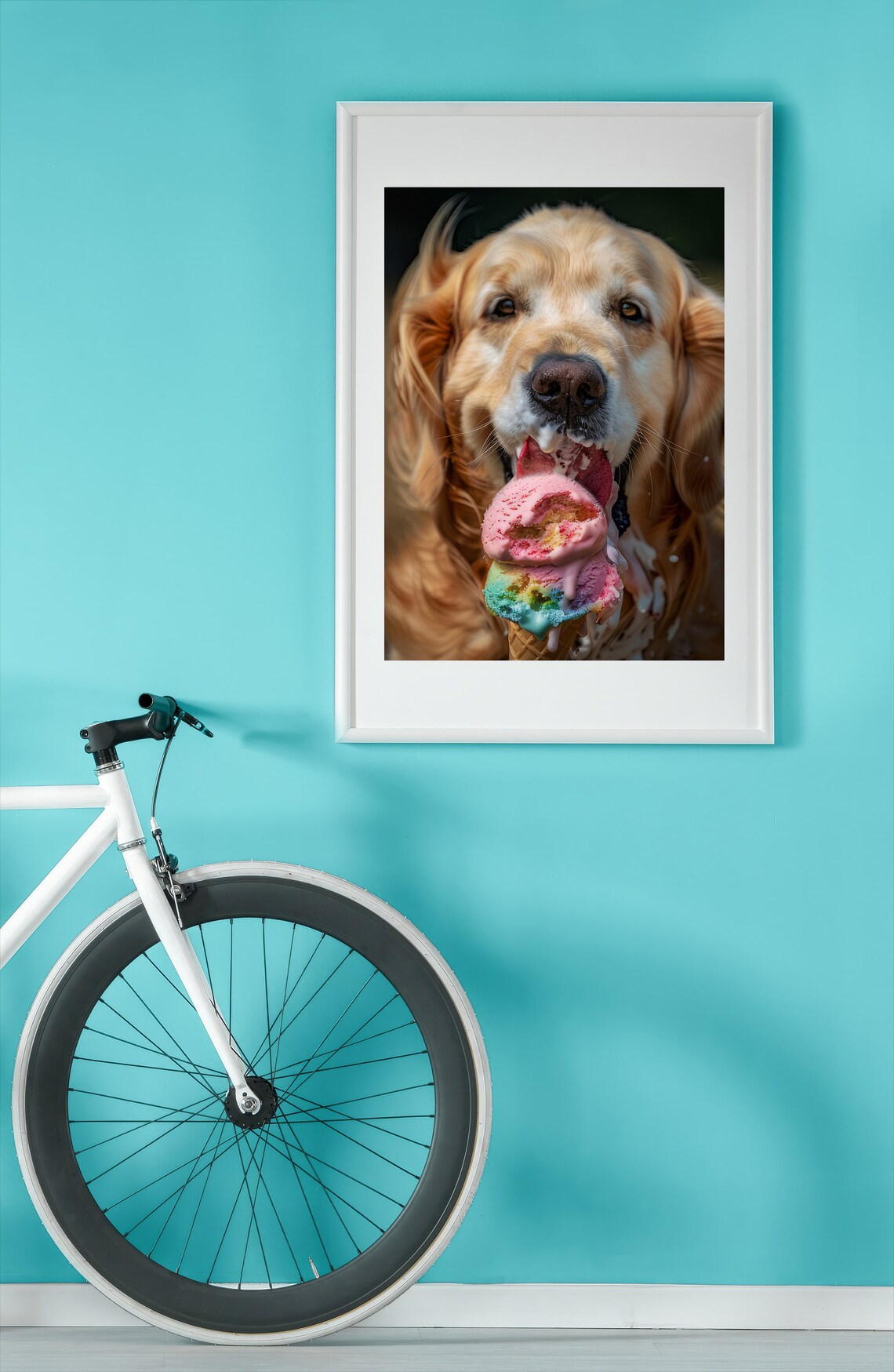 Golden Retriever Dog, Cute Funny Animal Poster - Image 4