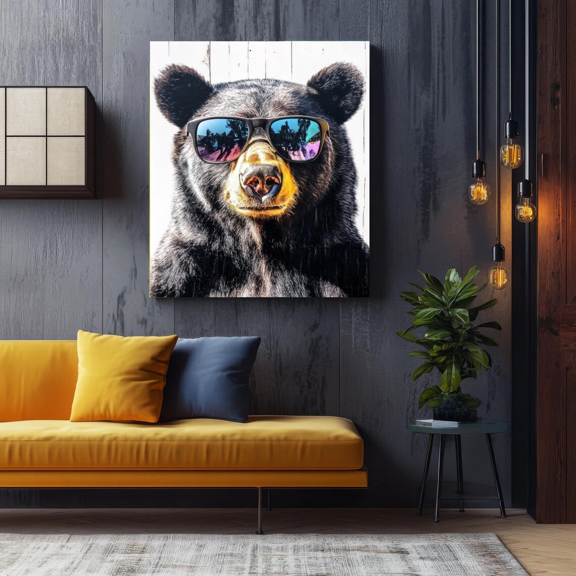 Bear Print, Funny Animal Street Pop Decor - Image 4