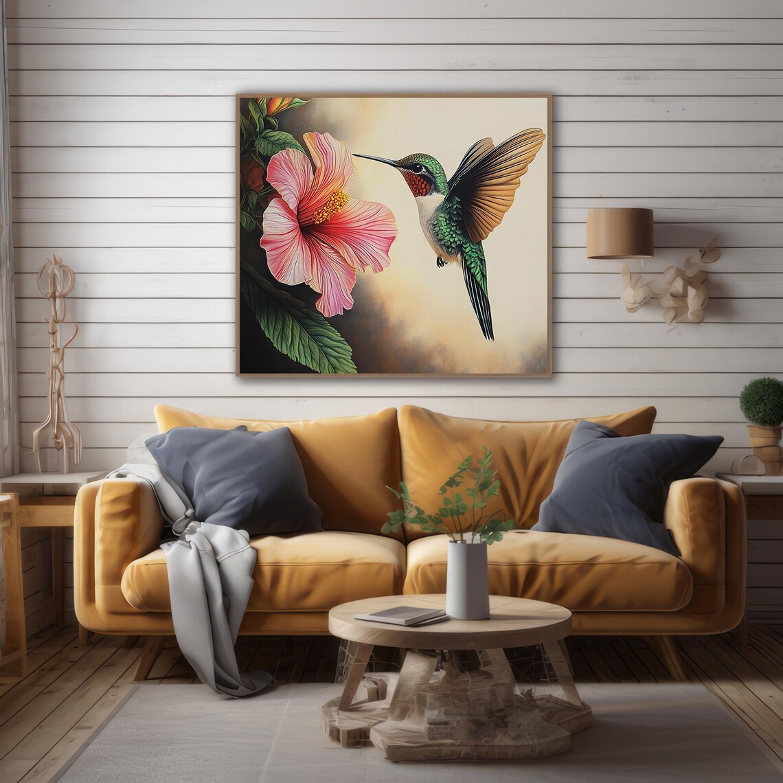 Hummingbird Print, Cute Bird And Flowers Gift - Image 2