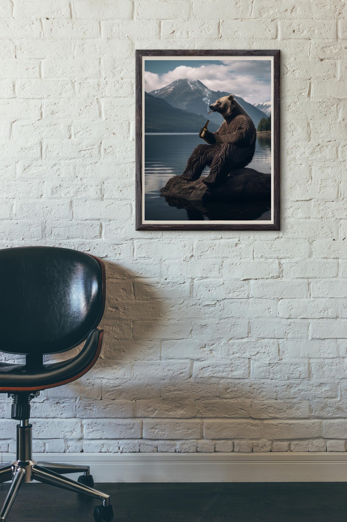 Bear Print - Rustic Cabin Decor, Mountain Poster - Image 3