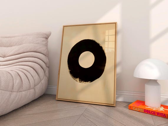 Wabi Sabi Wall Art Print Japandi Zen Ens Poster Minimalist Ink Brush Painting Modern Home Decor Circle Of Harmony