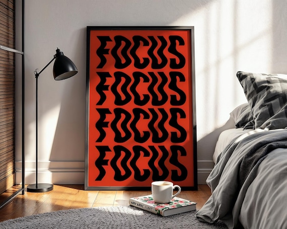 Wavy Focus Typography Retro 70s Psychedelic Poster