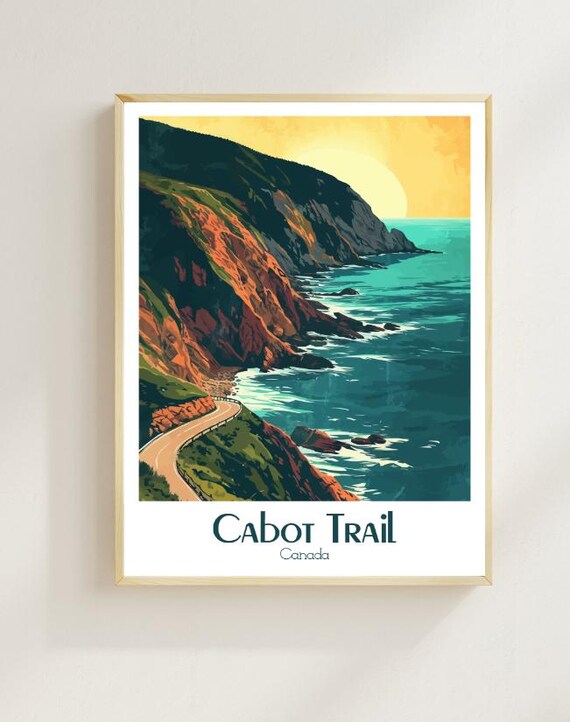 Cabot Trail Winding Along Dramatic Coastal Cliffs Drive Poster
