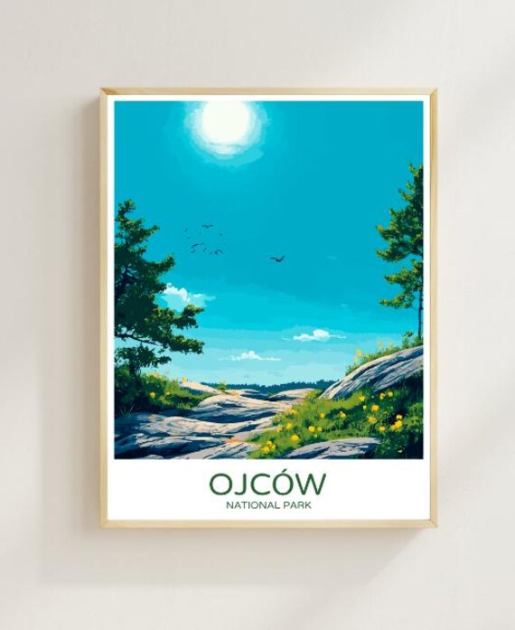 Ojcow National Park Poland Wild Forest Rocks Sunny Meadow Poster