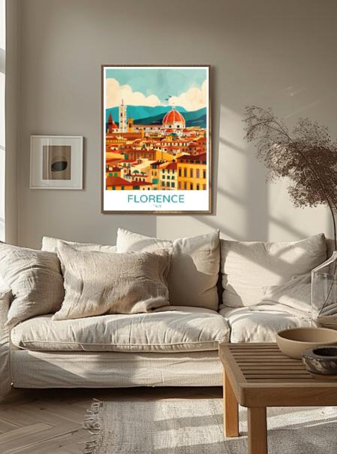 Florence Italy Duomo Cathedral Skyline Vintage Travel Poster - Image 2