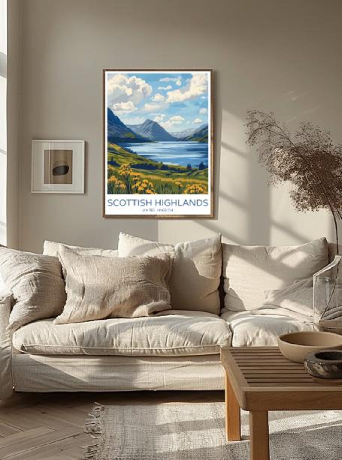 Scottish Highlands United Kingdom Loch Mountain Retro Travel Poster - Image 2