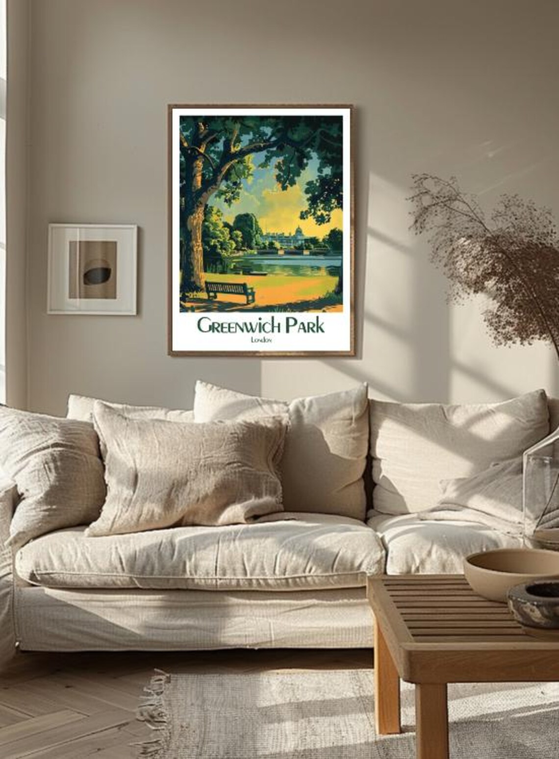 Greenwich Park London Serene Lakeside Travel Poster Vintage Art - Image 3