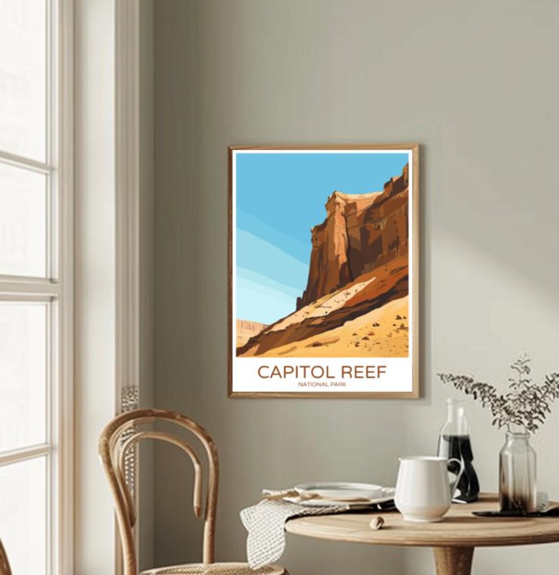 Capitol Reef National Park Red Rock Desert Canyon Travel Poster - Image 2