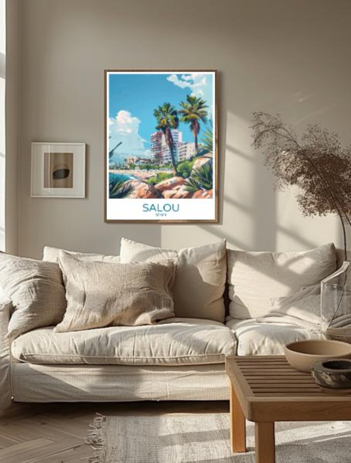 Salou Spain Mediterranean Beach Palm Trees Resort Travel Poster - Image 2