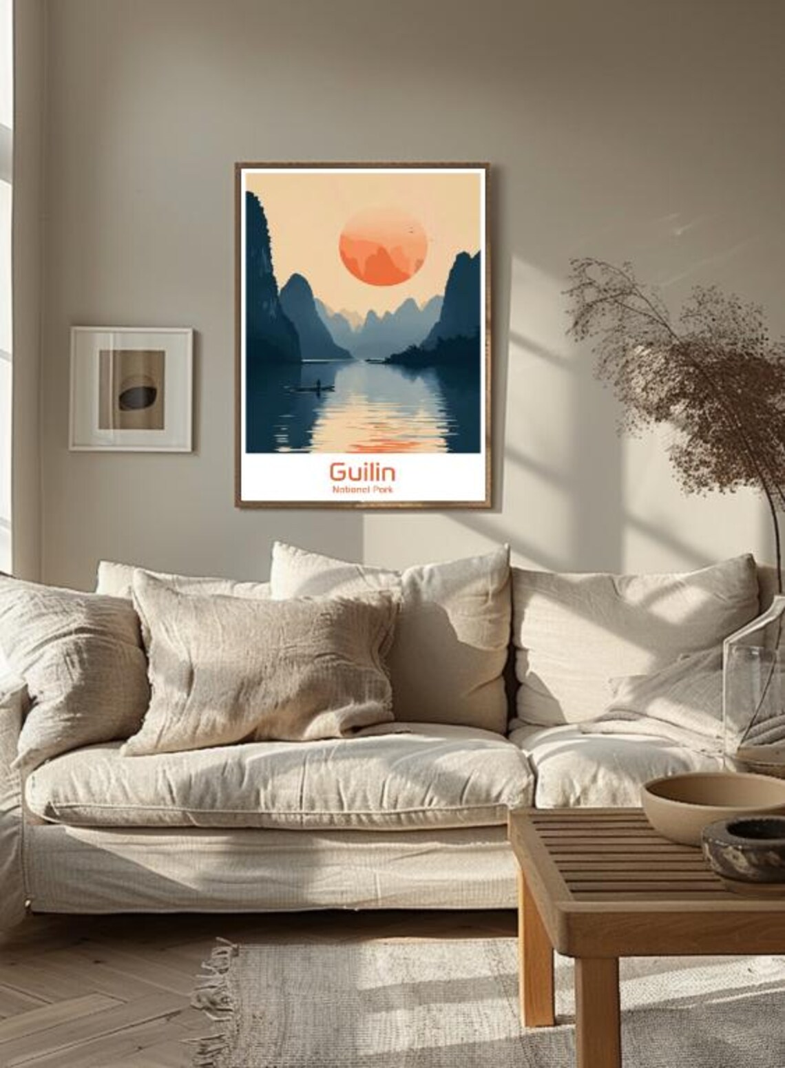 Guilin National Park Sunset River Karst Mountain Travel Poster - Image 3