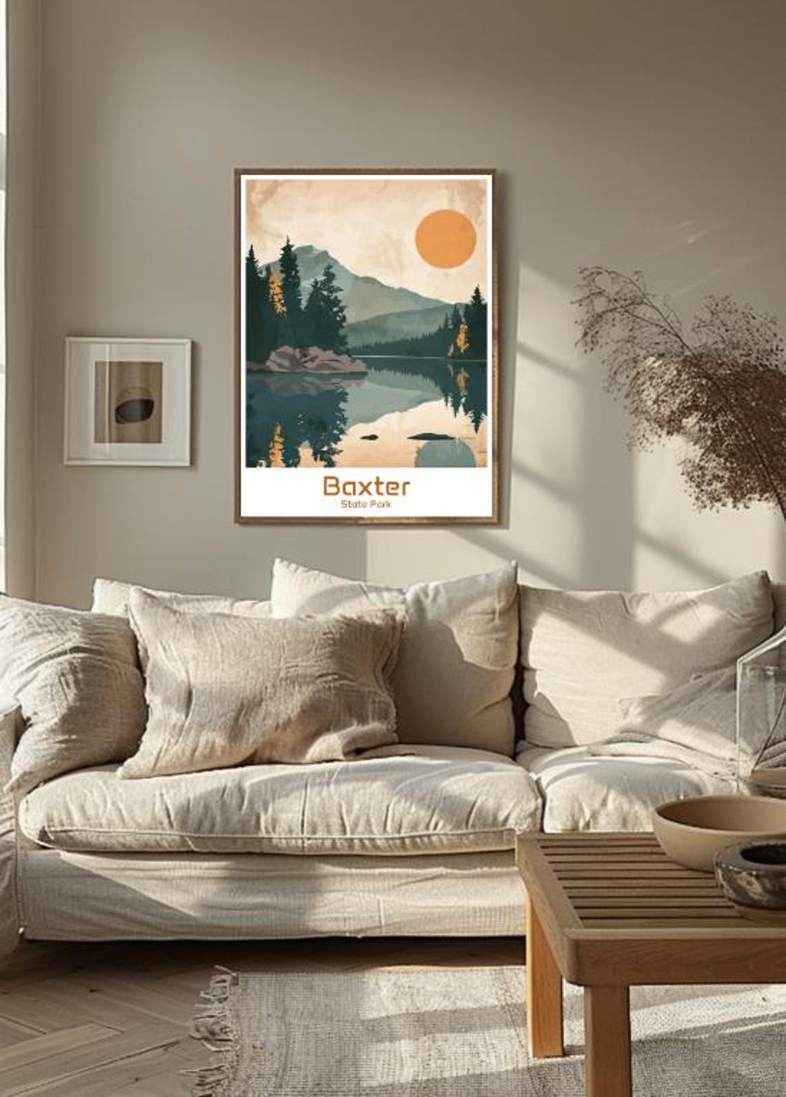 Baxter State Park Mountain Lake Sunrise Reflection Art Poster - Image 3