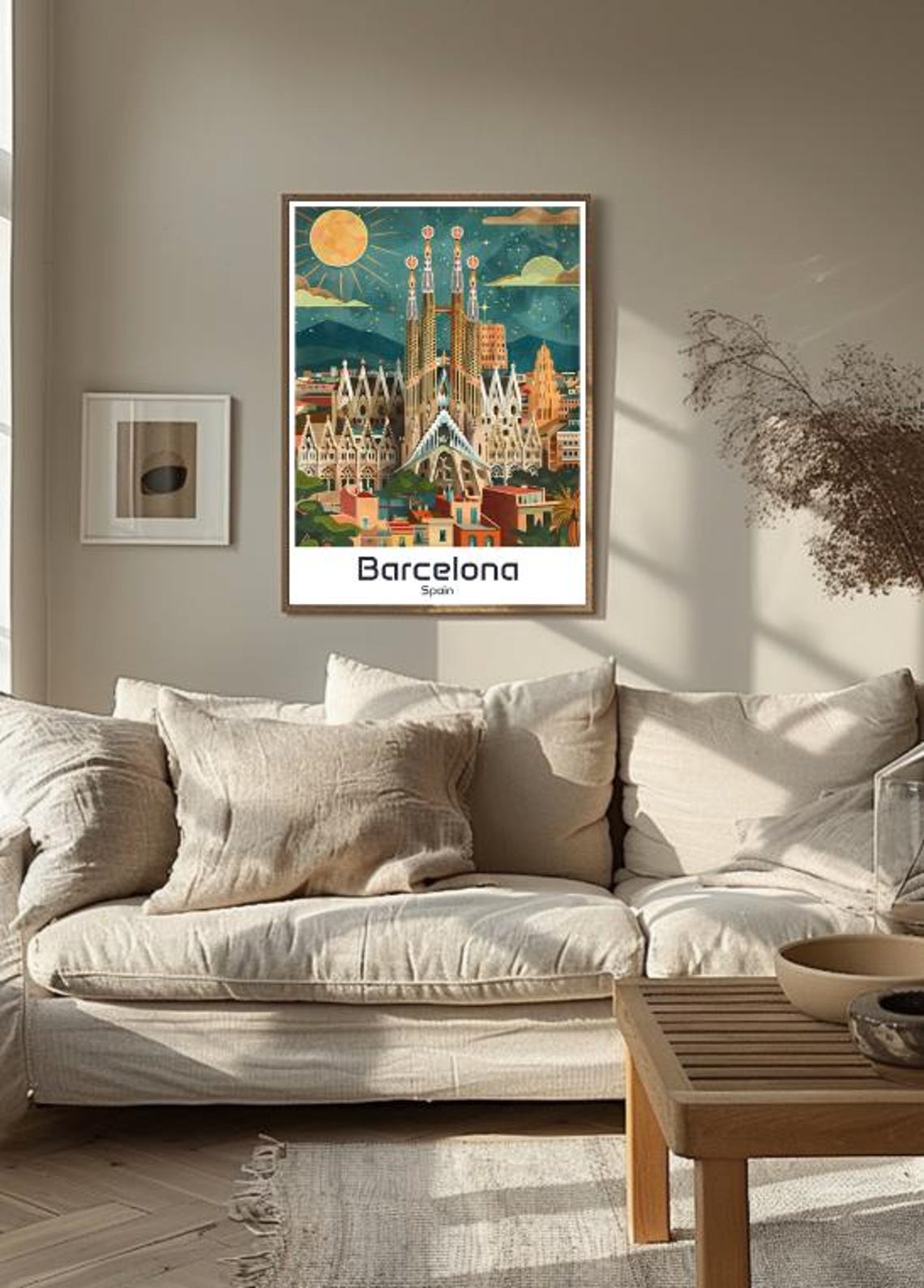 Barcelona Sagrada Familia Starry Night Gaudi Architecture Poster - Image 3