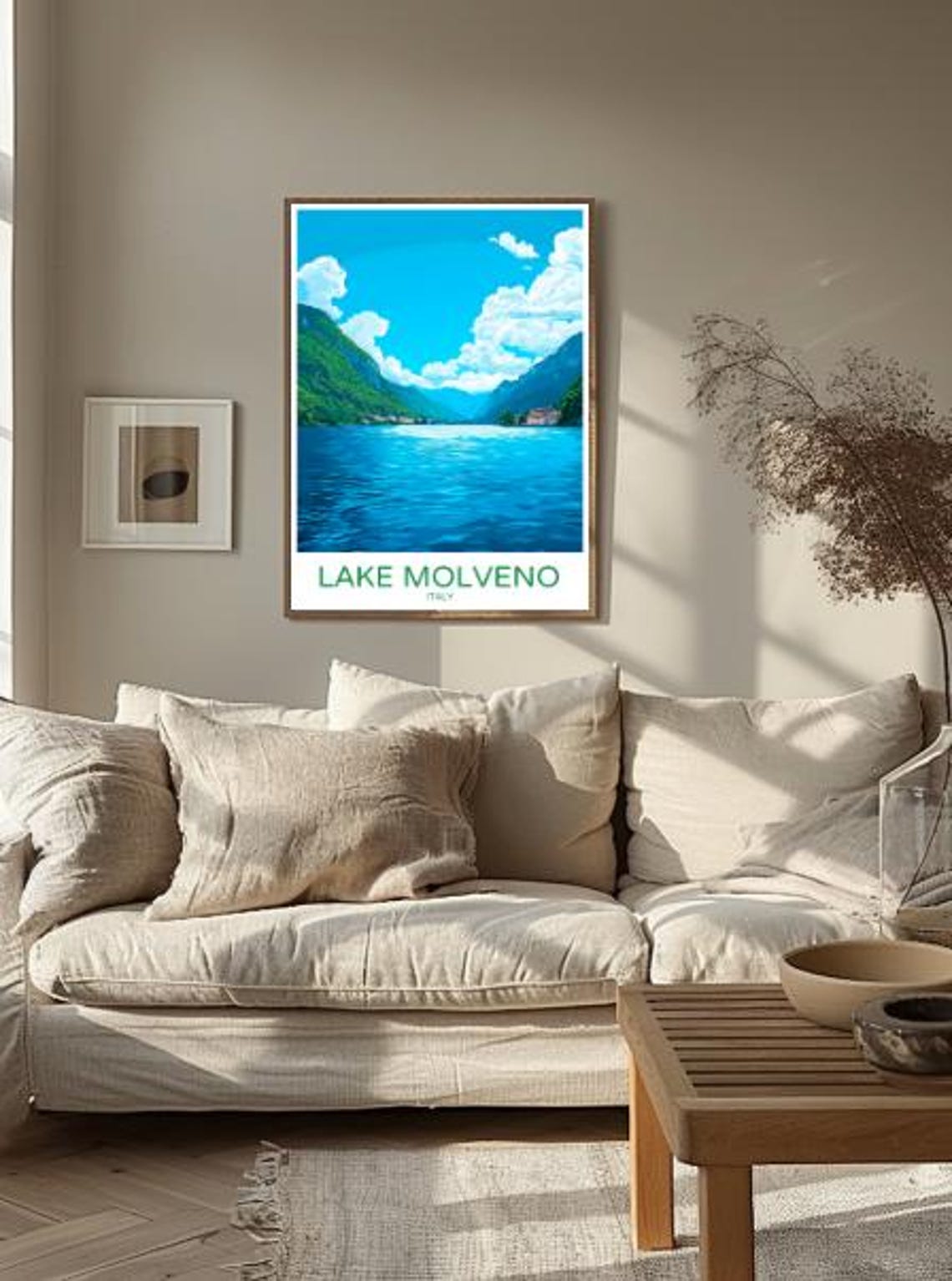 Lake Molveno Italy Alpine Lake Mountain Scenic Travel Poster - Image 2