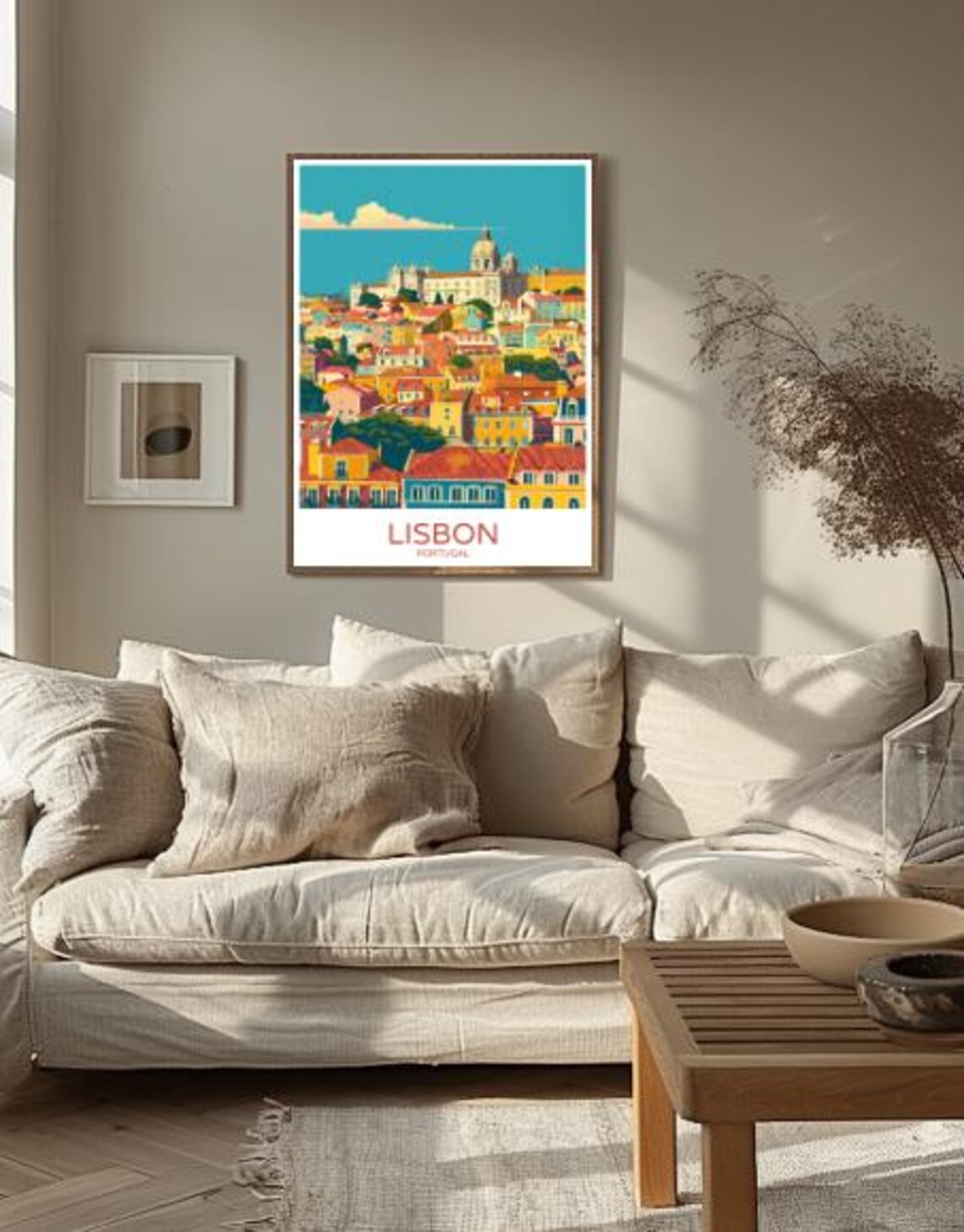 Lisbon Portugal Colorful Hillside Rooftops Scenic Travel Poster - Image 2