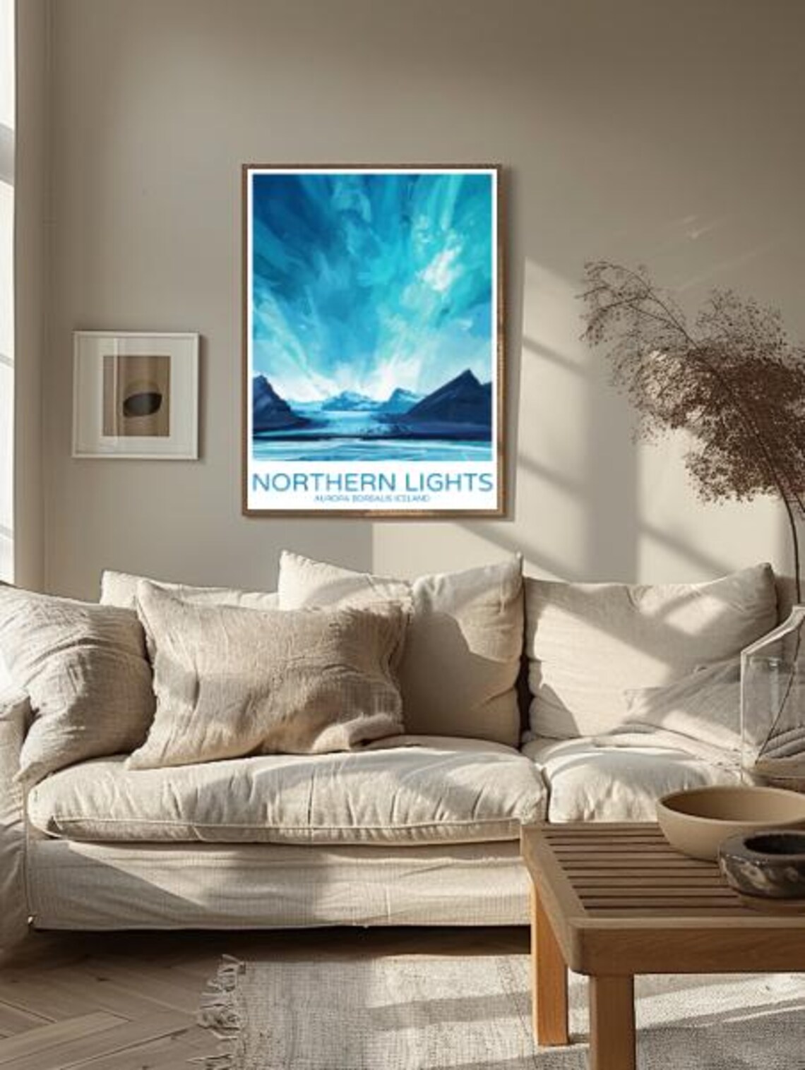 Northern Lights Aurora Borealis Iceland Night Sky Travel Poster - Image 2