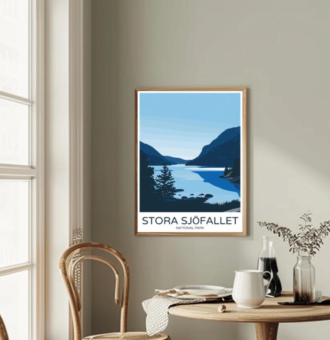 Stora Sjöfallet National Park Sweden Twilight Lake Arctic Wilderness Poster - Image 2