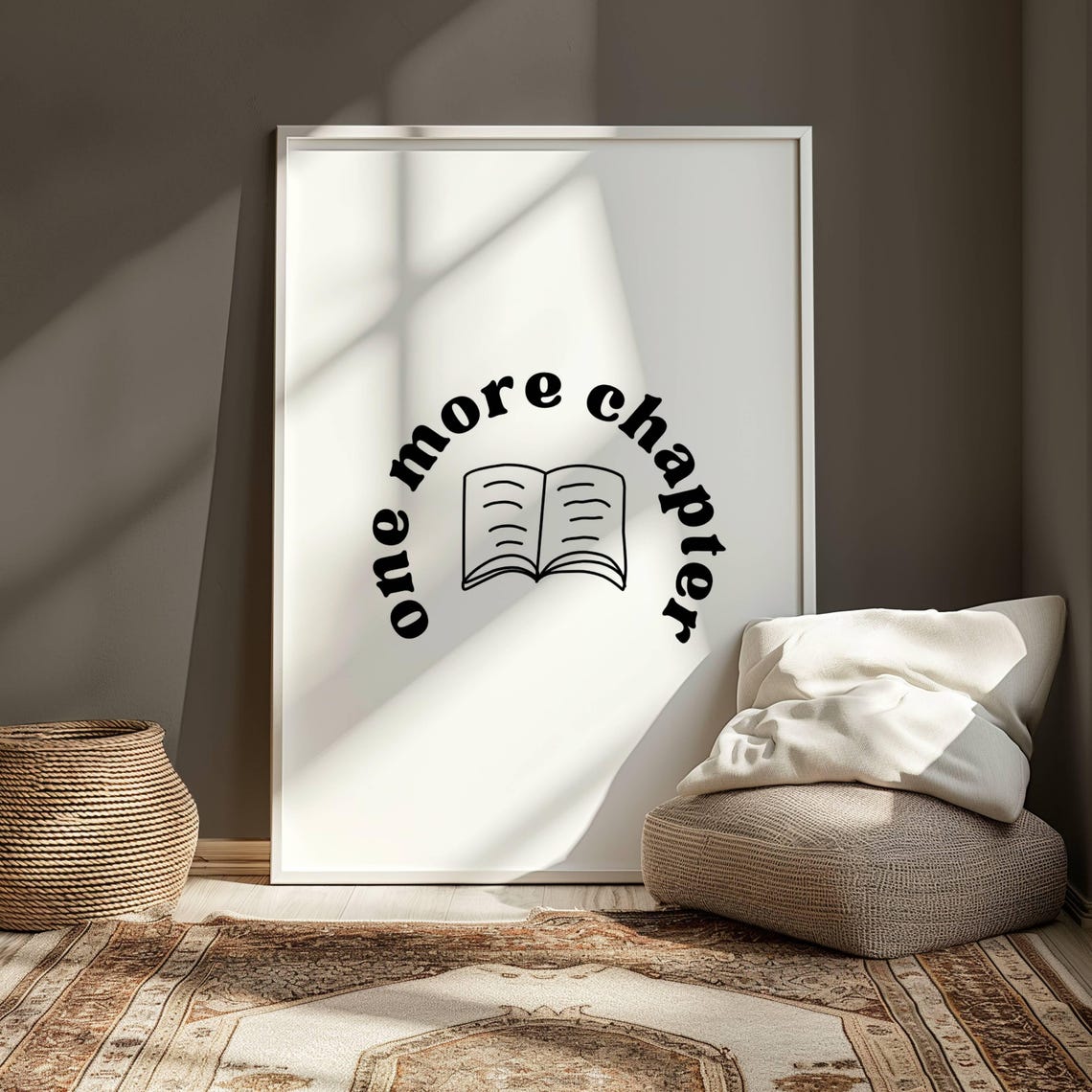 One More Chapter Book Lover Circular Typography Reading Poster - Image 3