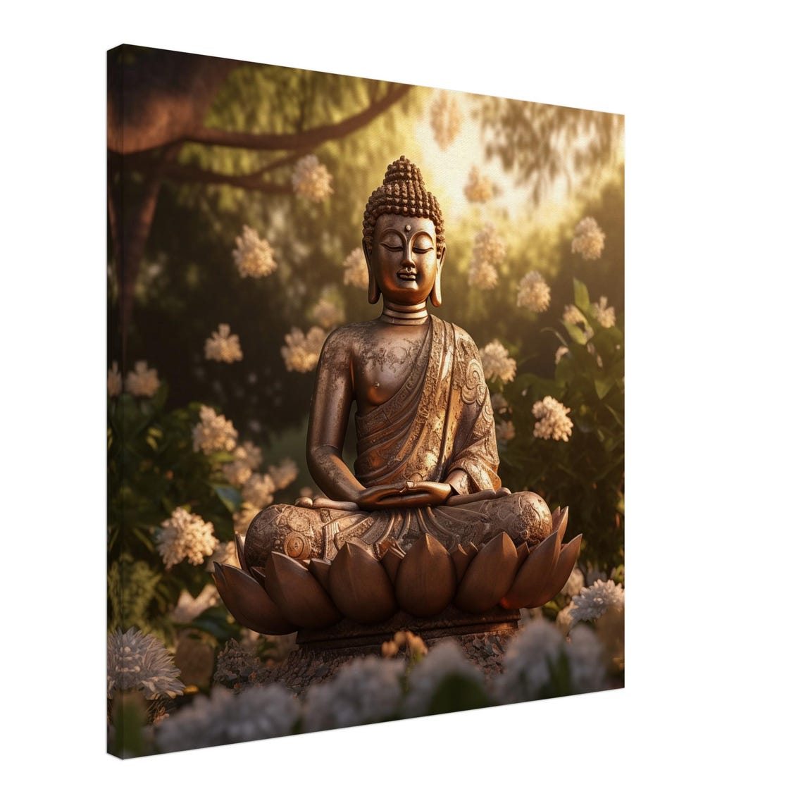 Serene Buddha Statue Zen Meditation Poster for Yoga Studio Relaxation - Image 5