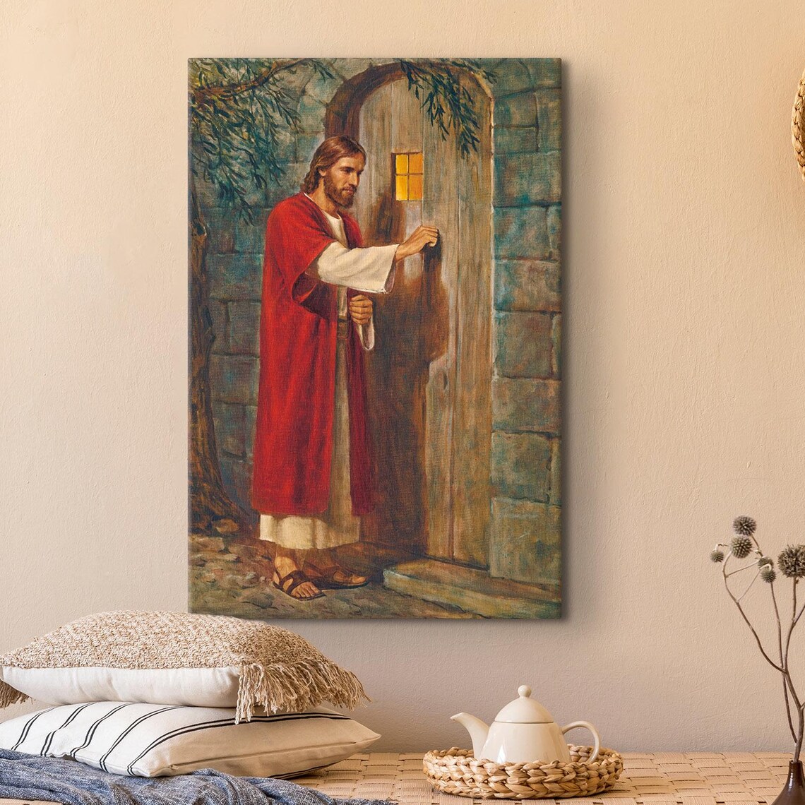 Jesus Christ Knocking at the Door Art Print