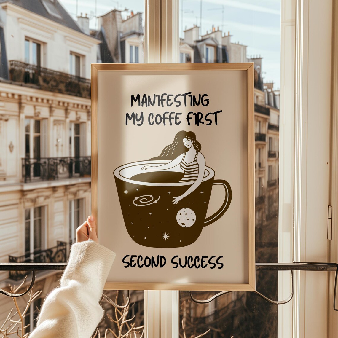 Coffee Wall Art, Coffee Bar Manifestation Art Print