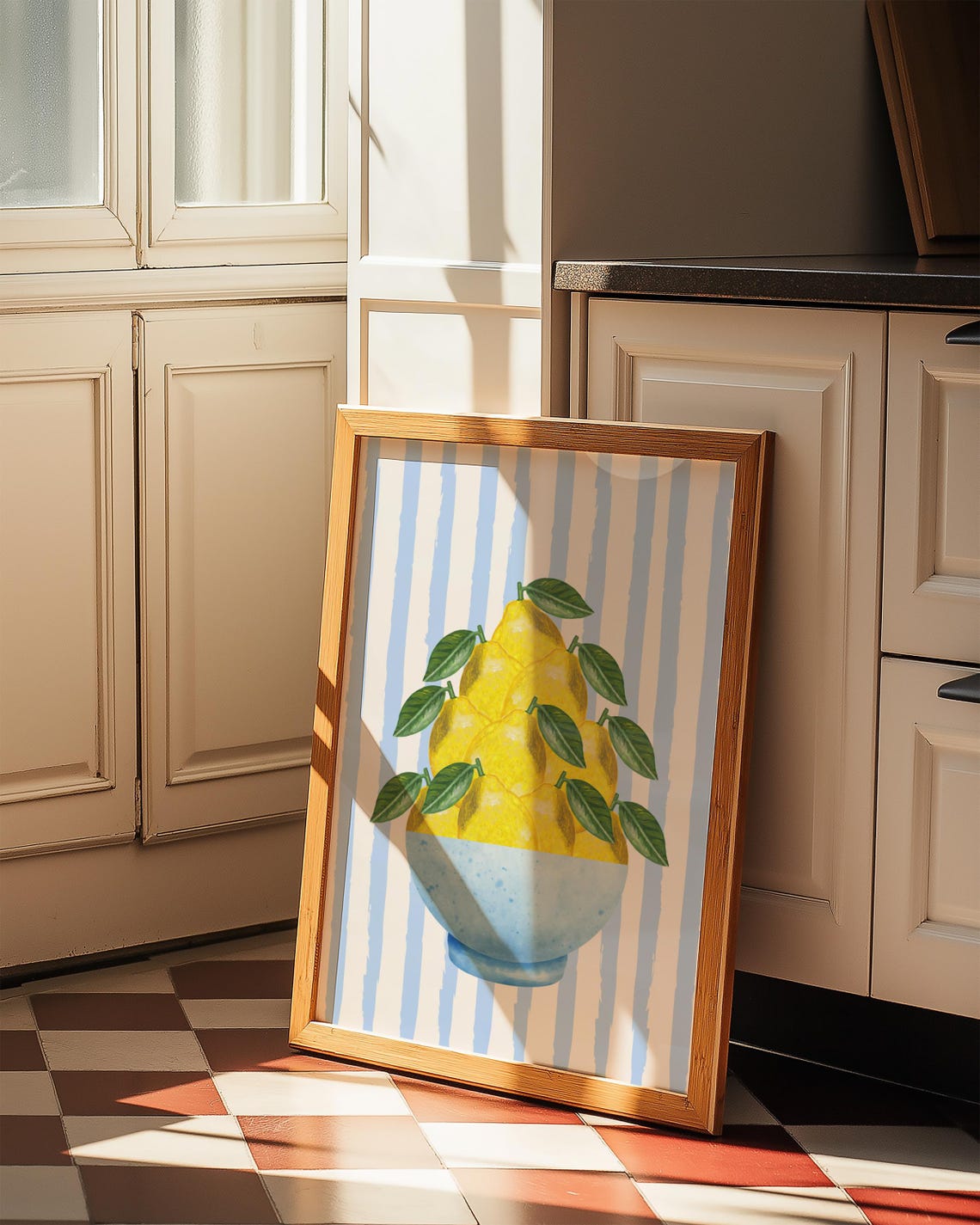 Lemon Print, Modern Kitchen Art Poster - Image 2