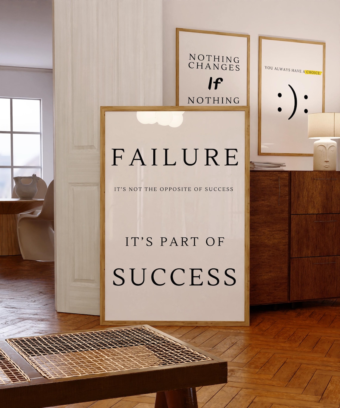 Failure Growth Mindset Motivational Quote, Office Decor