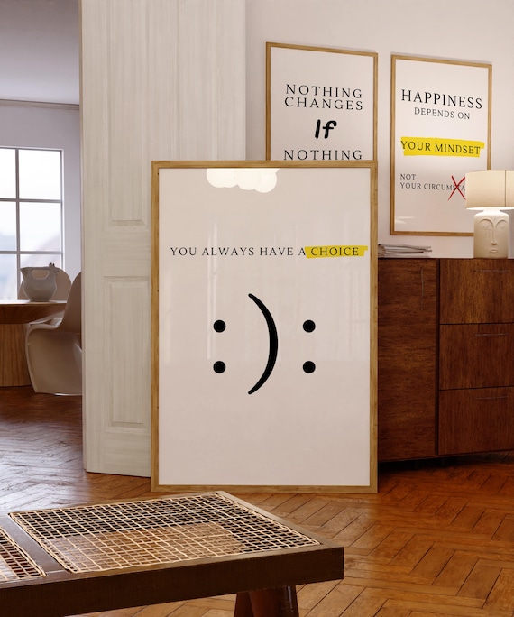Motivational Wall Art, Positive Mindset Poster