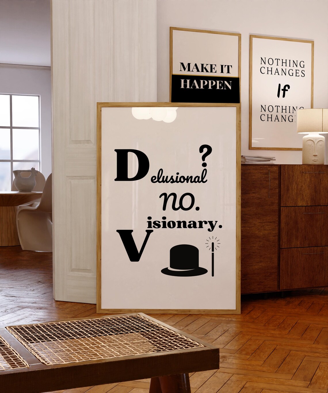 Minimalist Motivational Quote, Modern Office Decor - Image 2